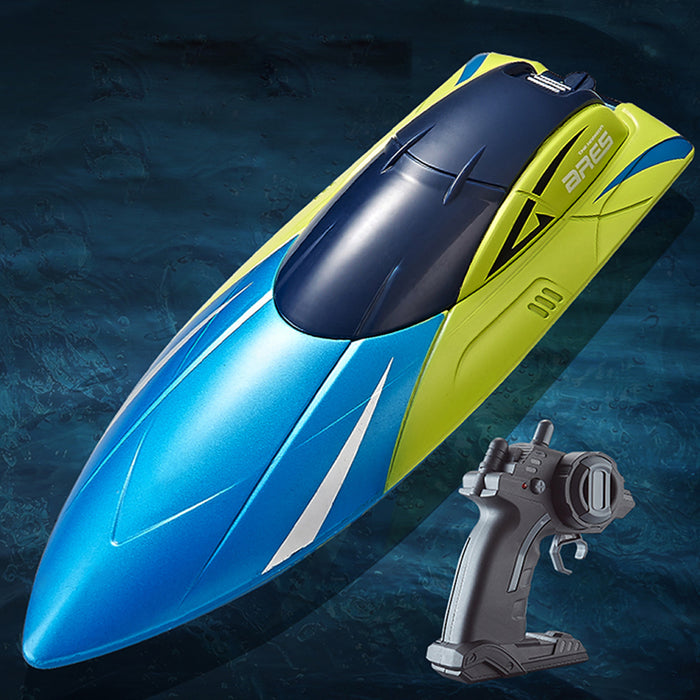 S4 2.4G RC Boat - High Speed LED Light Speedboat, Waterproof 15km/h Electric Racing Vehicle for Lakes & Pools - Perfect Remote Control Toy for Kids & Adults