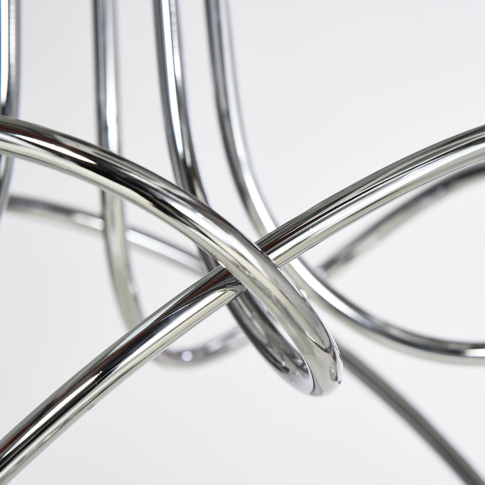 Modern Crystal Ball Chandelier - 5-Shade Ceiling Pendant Light Fixture with G9 Bulbs - Elegant Silver Lighting for Living Room and Dining Area