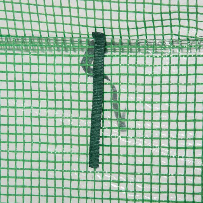 Greenhouse with Sturdy Steel Frame - 100x50x150 cm Polyethylene Cover with Roll-up Door - Ideal for Backyard, Balcony, and Garden Cultivation