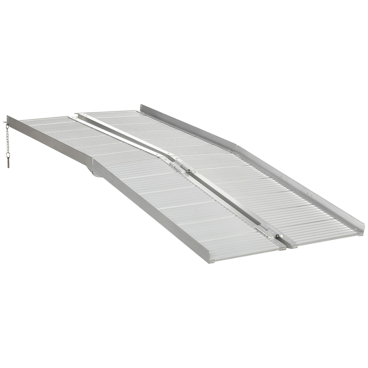 Aluminum Foldable Wheelchair Ramp - Textured 183x72cm, Portable Threshold Design for Accessibility - Ideal for Scooter, Steps, Home Stairs & Doorways