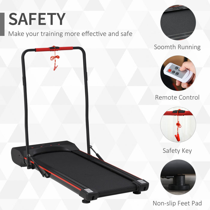 Foldable Walking Machine Treadmill with LED Display - 1-6km/h Speed, Portable & Remote-Controlled - Ideal for Home Office Fitness Routines