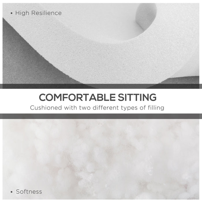 Outdoor Chair Comfort Pad - Grey Garden Seat Cushion with Ties, 40x40cm - Replacement Dining Chair Pad for Patio Furniture