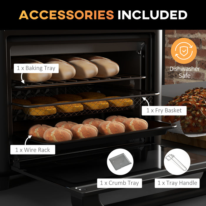 13L Mini Air Fryer Oven - Multifunction Countertop Convection with 12 Presets, Adjustable Temperature and Timer, 1200W - Ideal for Health-Conscious Cooking and Baking Enthusiasts