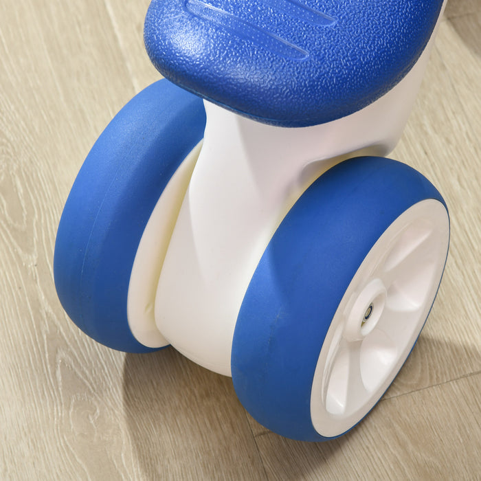 Kids' Balance Bike for Ages 18-36 Months - Anti-Slip Handlebars, 4-Wheel Stability, No-Pedal Design - Perfect First Bike Gift for Toddlers in Blue