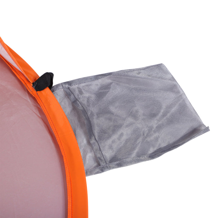 UV 30+ Protection Pop-Up Beach Tent for 1-2 People - Portable Automatic Sun Shelter for Hiking and Patio - Ideal for Outdoor Enthusiasts and Beachgoers, Vibrant Orange