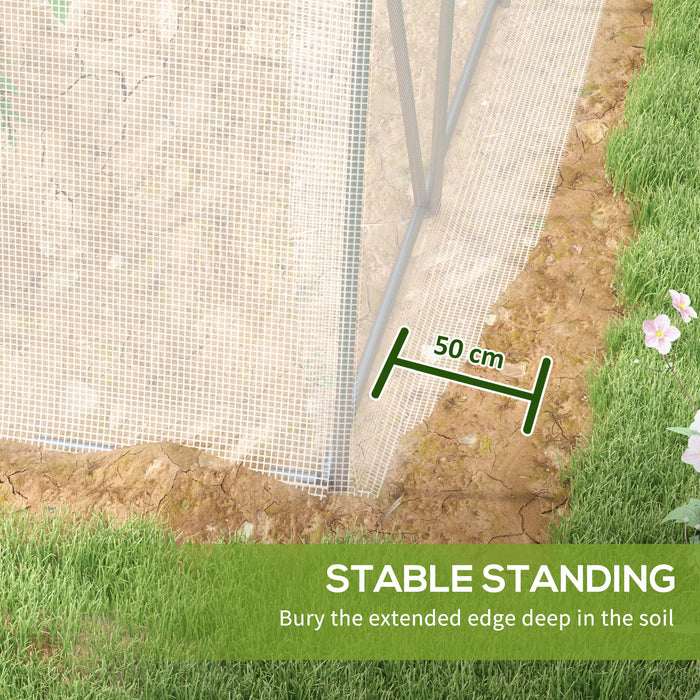 UV-Resistant PE Covered Polytunnel Greenhouse - Walk-In Grow House with Galvanized Steel Frame, 4x3x2m - Ideal for Gardeners and Sustainable Plant Growing