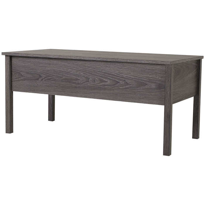 Modern Lift Top Coffee Table - Convertible Desk with Storage Compartment and Retractable Floating Design - Versatile Furniture for Home Office and Living Room Use