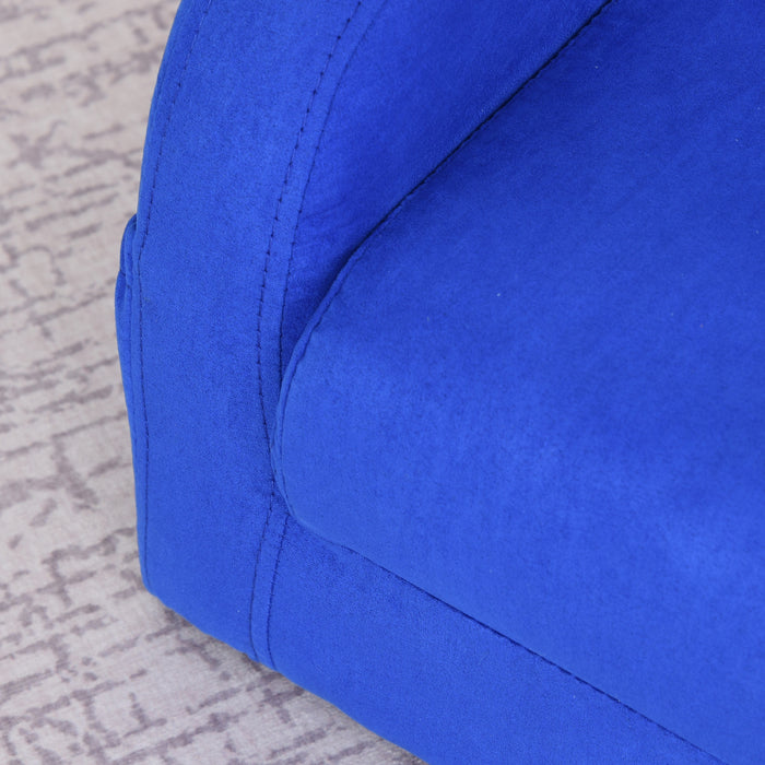 Kids 2-in-1 Sofa Chair Bed - Folding Soft Flannel Foam Couch for Toddlers - Convertible Furniture for Playroom & Bedroom, Ages 3-4, Blue