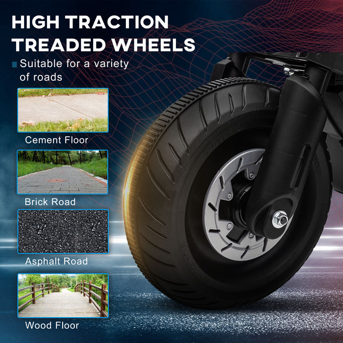 Kids' Electric Motorcycle with Sound Effects - Interactive Toy Ride-on with Siren, Horn, Headlights & Music, Stabilizing Training Wheels - Ideal for 3-5 Year Old Toddlers, Black