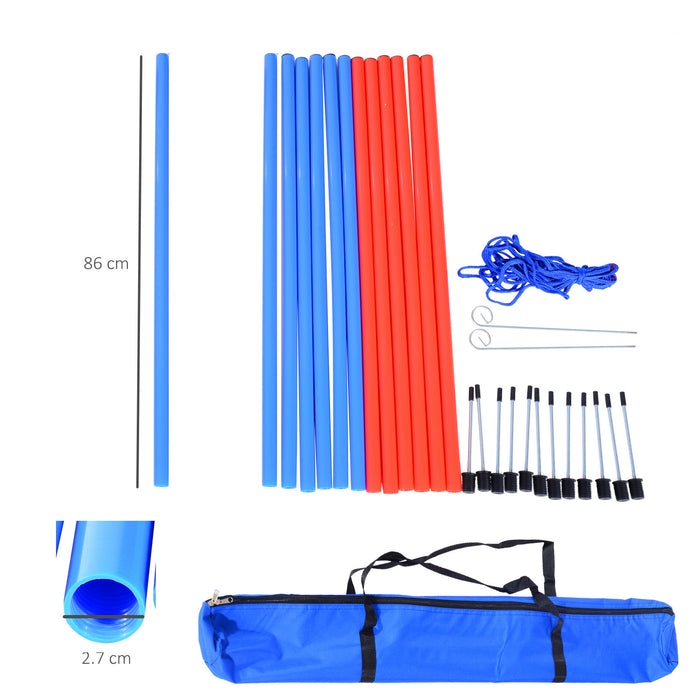 Pet Agility Exercise Equipment - Run and Jump Obstacle Course Kit for Dogs - Enhances Fitness and Obedience Training