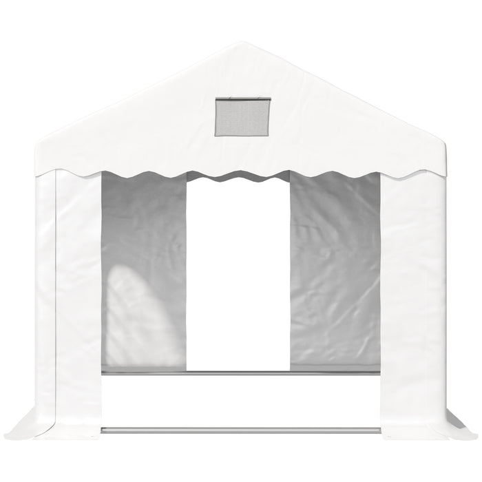 Outdoor Party Gazebo - 4x3m Canopy Tent with 4 Removable Side Walls & Windows - Ideal for Events & Gatherings in White
