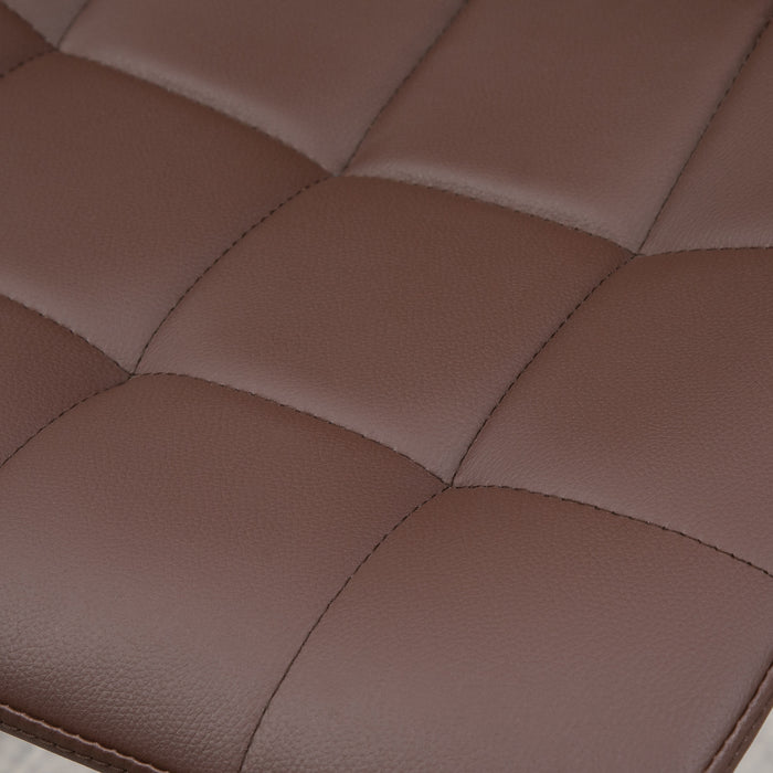 Adjustable Bar Stools Set of 2 - Counter Height, 360° Swivel, Footrest, Dining Chairs for Home Pub and Kitchen - Perfect for Entertaining and Daily Use, Brown