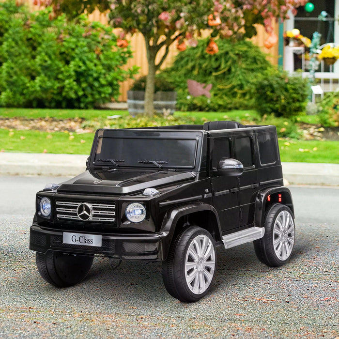 Mercedes Benz G500 Electric Ride On Car for Kids - 12V Battery-Powered Vehicle with Music, Lights, MP3 Player, Suspension Wheels - Includes Parental Remote Control for Safety