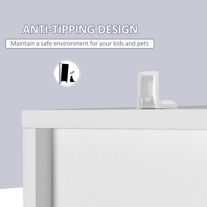 Slimline Freestanding Bathroom Cabinet with Mirror - Tall Storage Unit with Adjustable Shelving - Space-Saving Organizer for Narrow Spaces