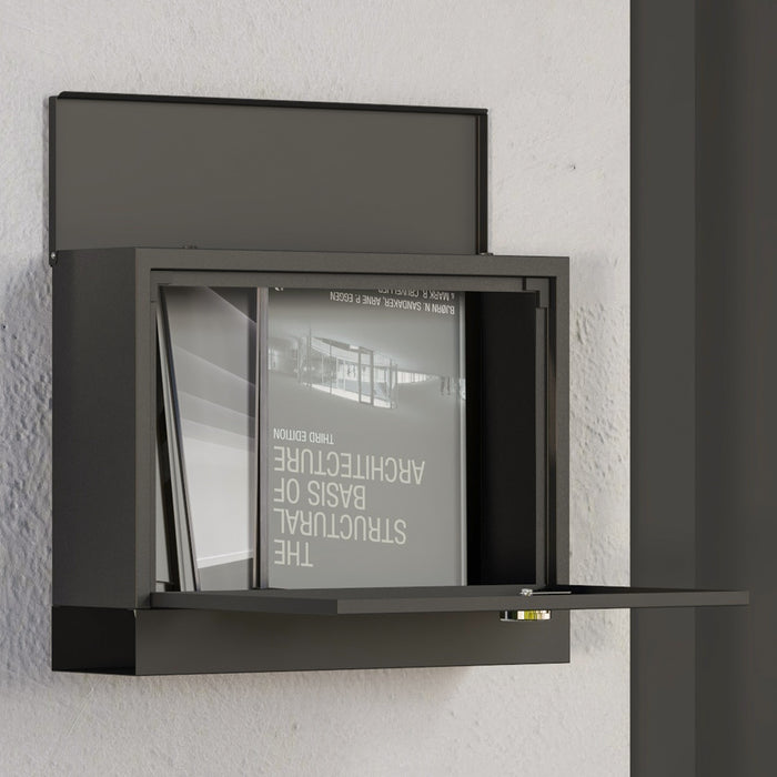 Weatherproof Wall Mounted Letterbox - Modern Mailbox with Viewing Windows and 2 Keys - Secure Postal Solution for Home and Office Use