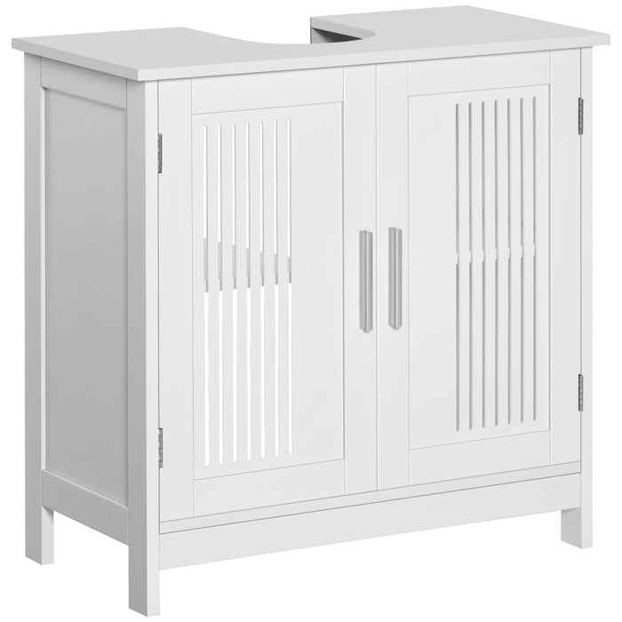 Bathroom Storage Organizer - Modern Under Sink Cabinet with Adjustable Shelves and Dual Doors - Space-Saving Vanity Unit for Bathroom Essentials