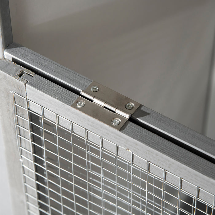 Outdoor Wooden Aviary for Finches & Canaries - Weather-Resistant Asphalt Roof, Easy Cleanup with Removable Tray - Ideal Bird Habitat for Garden or Patio