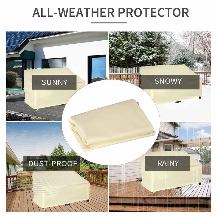 Heavy-Duty Outdoor Loveseat Cover - 2-Seater Weatherproof Furniture Protector with Tough PVC Lining - Shields Against Wind, Rain, Dust, and UV, Size: 140x84x94 cm