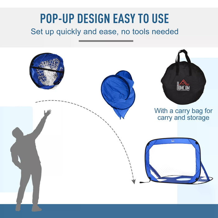 Kids 2-in-1 Soccer Pop-Up Goal - Dual-Function Target and Net for Backyard Sports - Ideal for Youth Practice & Outdoor Play