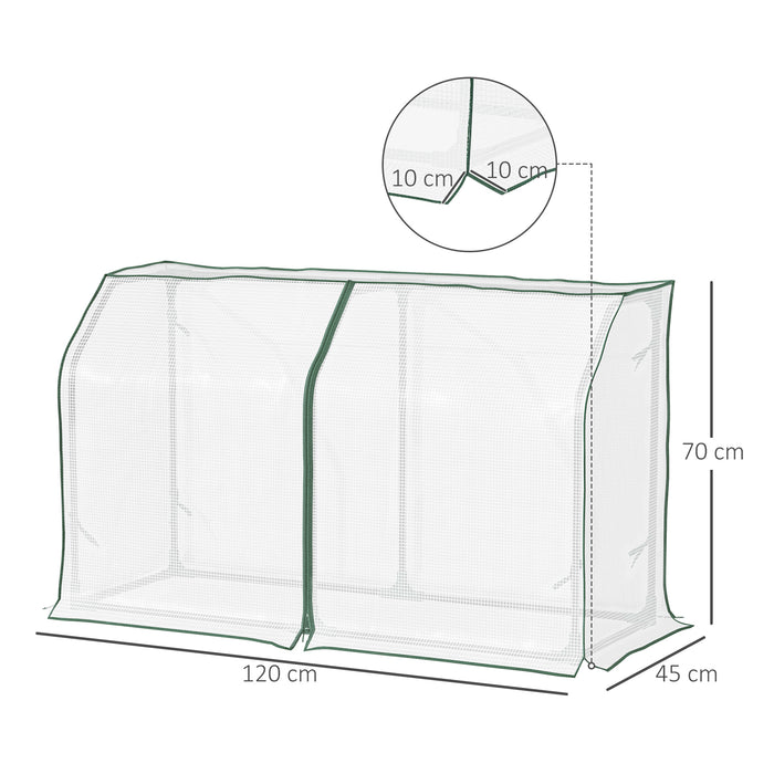 Portable Mini Greenhouse - Outdoor & Indoor Growhouse with Zipper Access, 120x45x70cm - Ideal for Plant Growth and Protection
