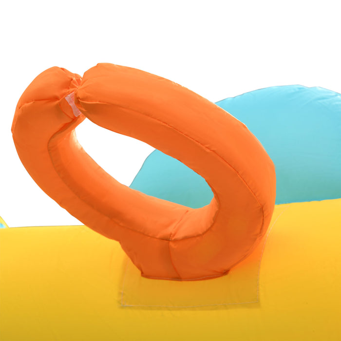 Kids Bounce Castle Farmhouse - 5-in-1 Inflatable Playhouse with Slide, Trampoline, Pool, Water Cannon & Climbing Wall - Complete Set with Inflator & Carry Bag for Ages 3-8