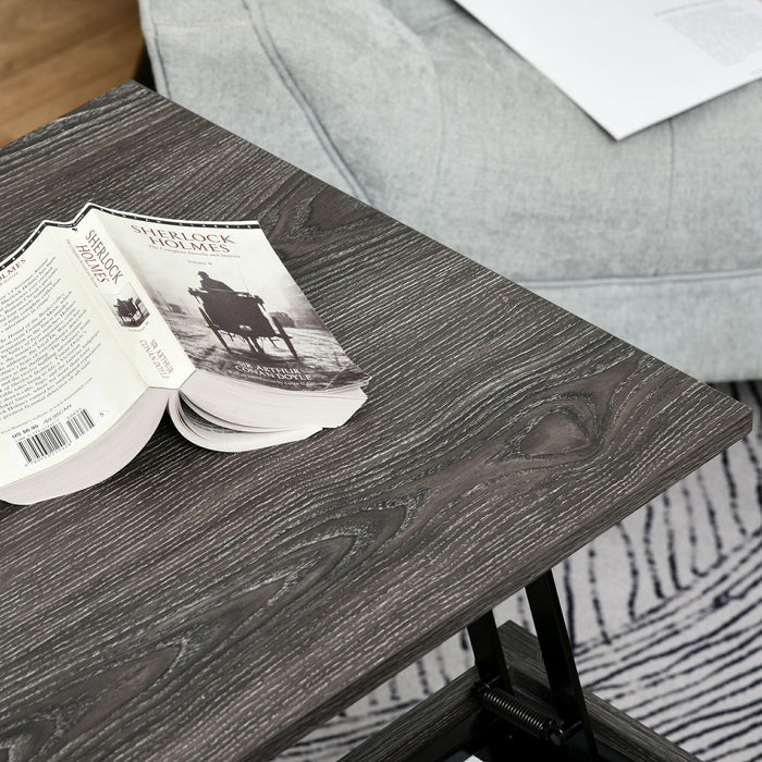Modern Lift Top Coffee Table - Convertible Desk with Storage Compartment and Retractable Floating Design - Versatile Furniture for Home Office and Living Room Use