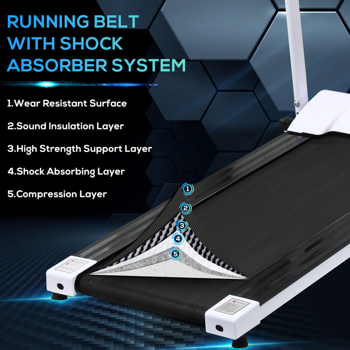Steel Folding Electric Treadmill with LCD Display - Compact Motorized Running Machine for Home Use - Space-Saving Design for Fitness Enthusiasts