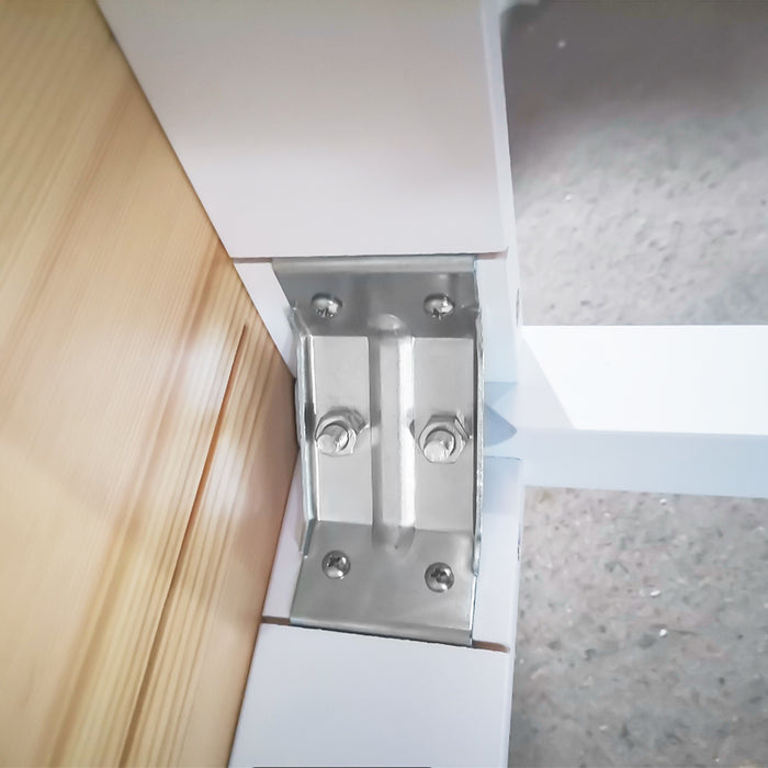 Pine Wood Frame Farmhouse Dining Table - 120x75 cm Space-Saving Kitchen Table in Natural Finish - Ideal for Dining Rooms and Cozy Spaces