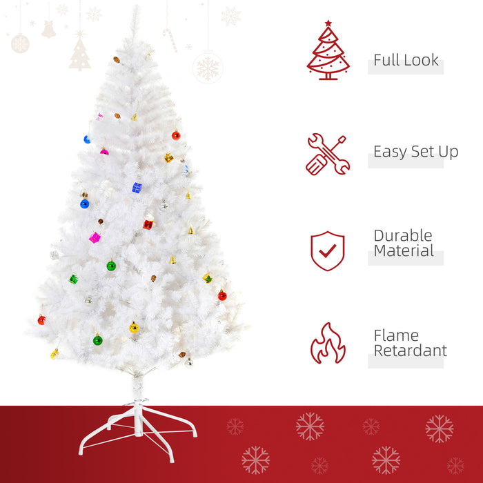 Elegant 6ft Snow-Flocked Artificial Christmas Tree with Metal Stand - Seasonal Home Decor, Full-Bodied Design - Perfect for Festive Holiday Decoration