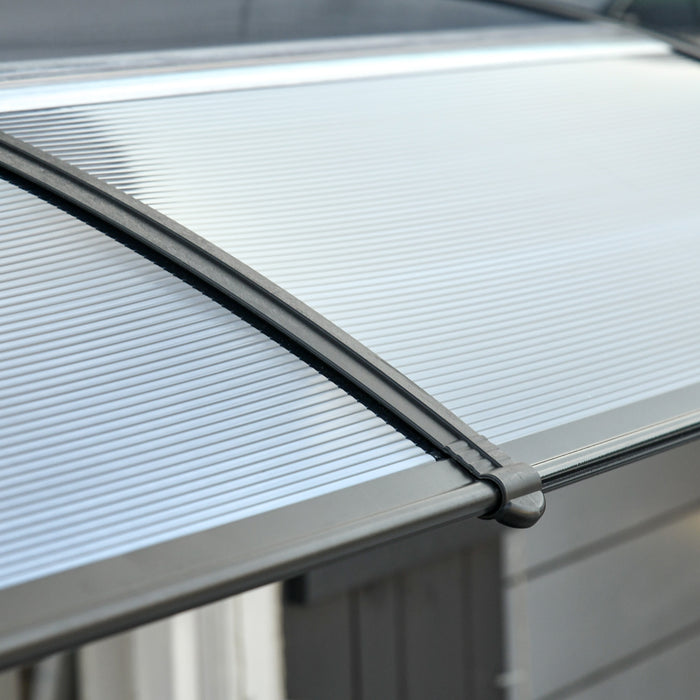 Outdoor Window Rain Shelter Canopy - Durable Awning for Front/Back Door Protection, Black, 200 x 75cm - Ideal for Home & Business Entrances