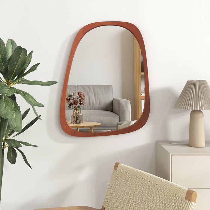 HD Wall Mirror - Asymmetrical Abstract Irregular Shaped Design - Perfect for Contemporary Decor and Artistic Spaces