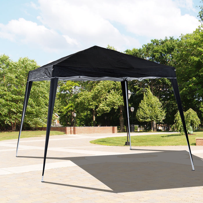 Pop-Up Canopy Tent - 3m Length x 3m Width x 2.4m Height, Durable Black Fabric - Ideal for Outdoor Events & Gatherings