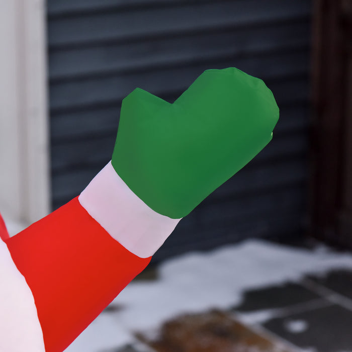 Inflatable Santa & Snowman Hot Air Balloon - 2.5m Tall Christmas Yard Decoration - Outdoor/Indoor Festive Display for Home & Garden