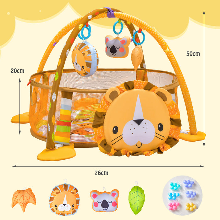 4-in-1 Baby Activity Center - Play Gym with Soft Padding Mat and Arch Design - Ideal for Infant Motor Skill Development