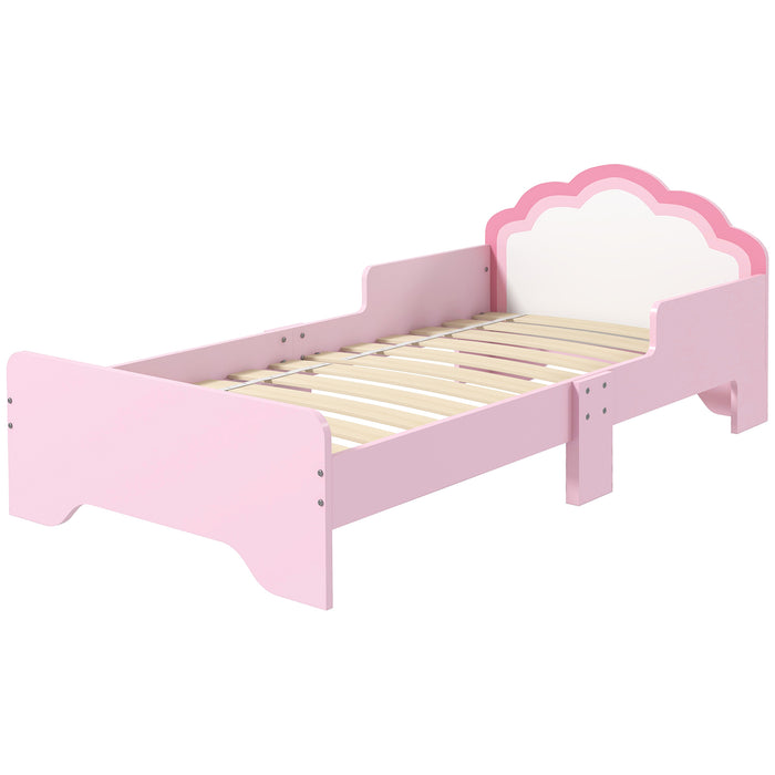 Toddler Princess Cloud Bed - Kids' Pink Bed Frame with Whimsical Design, 143x74x55 cm - Perfect for Transitioning to Big Kid Bed