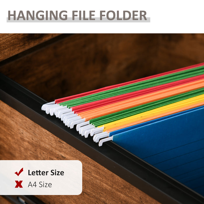 2-Drawer Mobile File Cabinet - Hanging File Folder Compatible, Rolling Storage - Home Office Organization and Space Saving Under Desk Solution