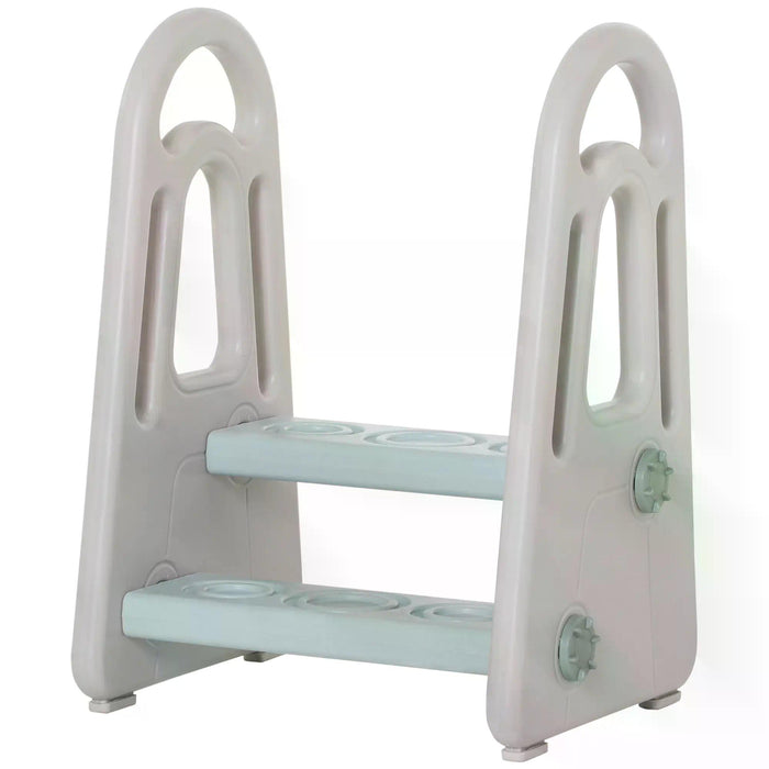Kids' Two Step Stool - Toddler Ladder with Non-Slip Grip & Safety Feet Pads - Ideal for Bathroom Sink, Bedroom & Kitchen Assistance