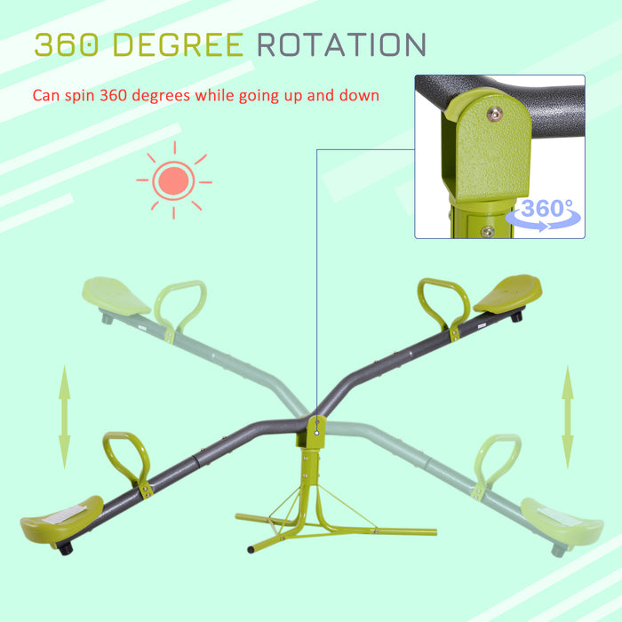 360-Degree Rotating Seesaw for Kids - Swivel Playground Equipment for Garden, Outdoor & Indoor Use - Fun Play Accessory for Children