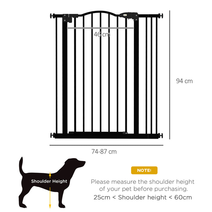 Metal Pet Safety Gate - Dog and Puppy Secure Barrier, Folding Design, Easy Installation - Ideal for Home Containment and Room Division