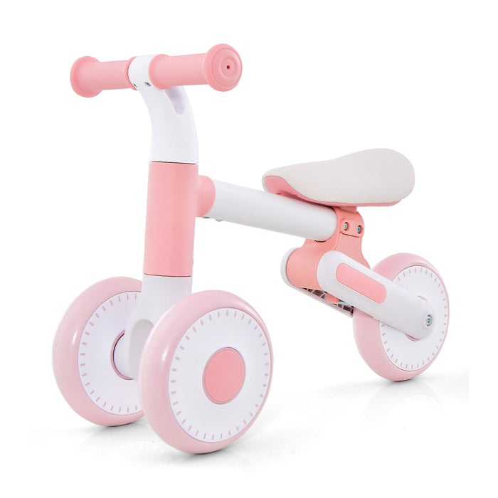 Balance Bike for Babies - Toddler Walker Training Bicycle with Adjustable Seat in Pink - Ideal for Early Balance and Coordination Development