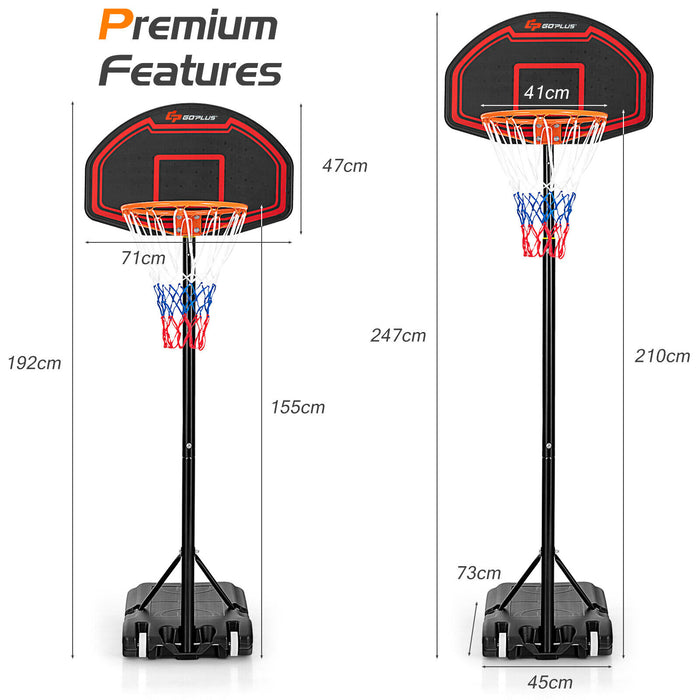 Adjustable Children's Basketball Hoop Stand - 5-Level Varying Heights, Kid-Friendly Designs - Ideal for Fun and Developmental Physical Activity