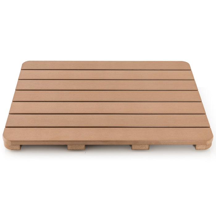 Bathroom Shower Mat - 55 x 34 cm Brown Design with Non-Slip Foot Pads - Perfect for Ensuring Safety and Comfort in the Shower