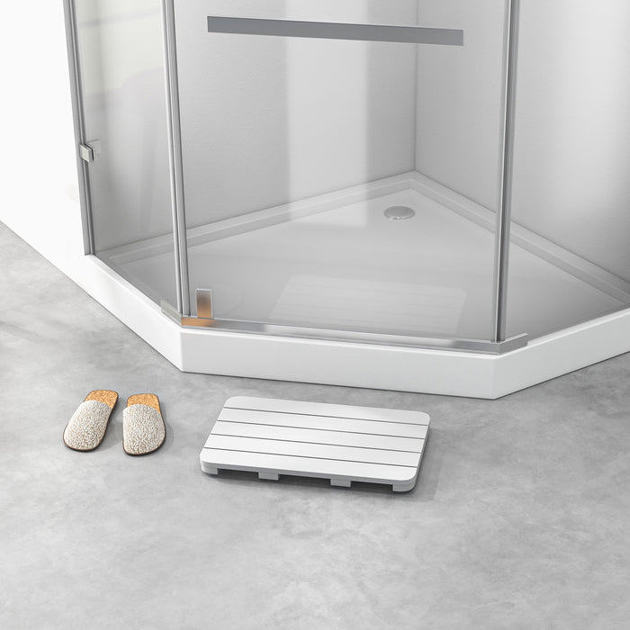 Bathroom Shower Mat - 55 x 34 cm Brown Design with Non-Slip Foot Pads - Perfect for Ensuring Safety and Comfort in the Shower