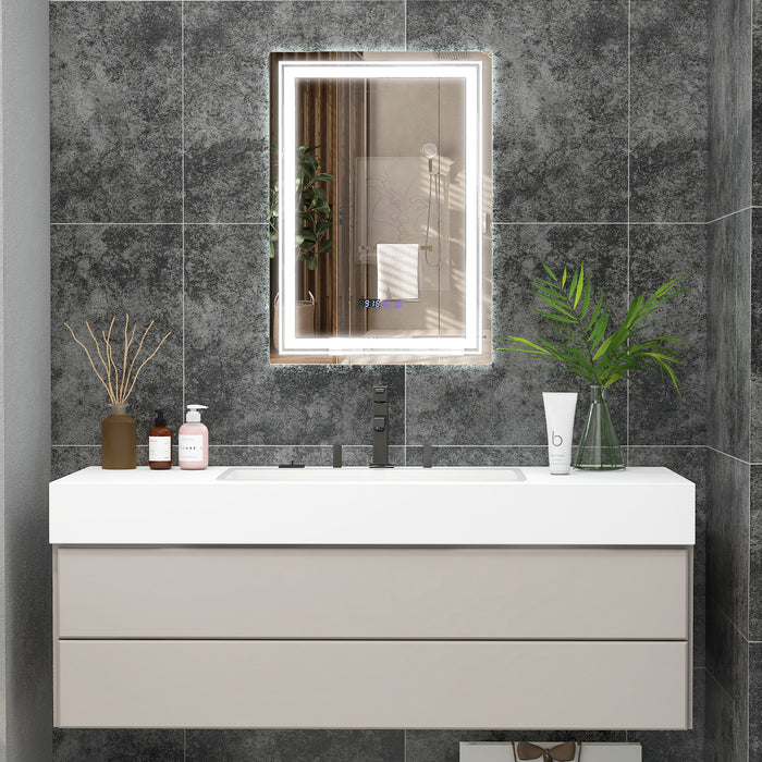 LED Vanity Mirror - Anti-Fog Bathroom Mirror with 3 Color Choices - Ideal for Flawless Makeup Application Under Different Lighting Conditions