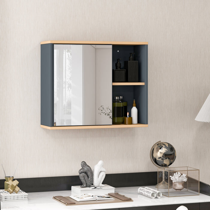 Wall Mounted Bathroom Cabinet - Single Mirror Door with Adjustable Shelf - Perfect for Space Maximization and Organization Solutions