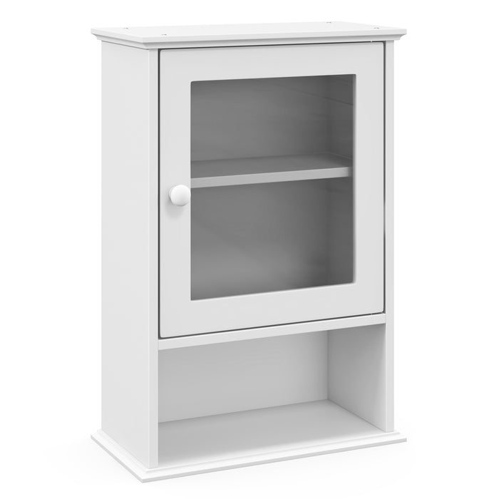 Grey Wall Mounted Bathroom Storage Cupboard - Single Door Furniture for Optimal Organization - Ideal Space Solution for Small Bathrooms