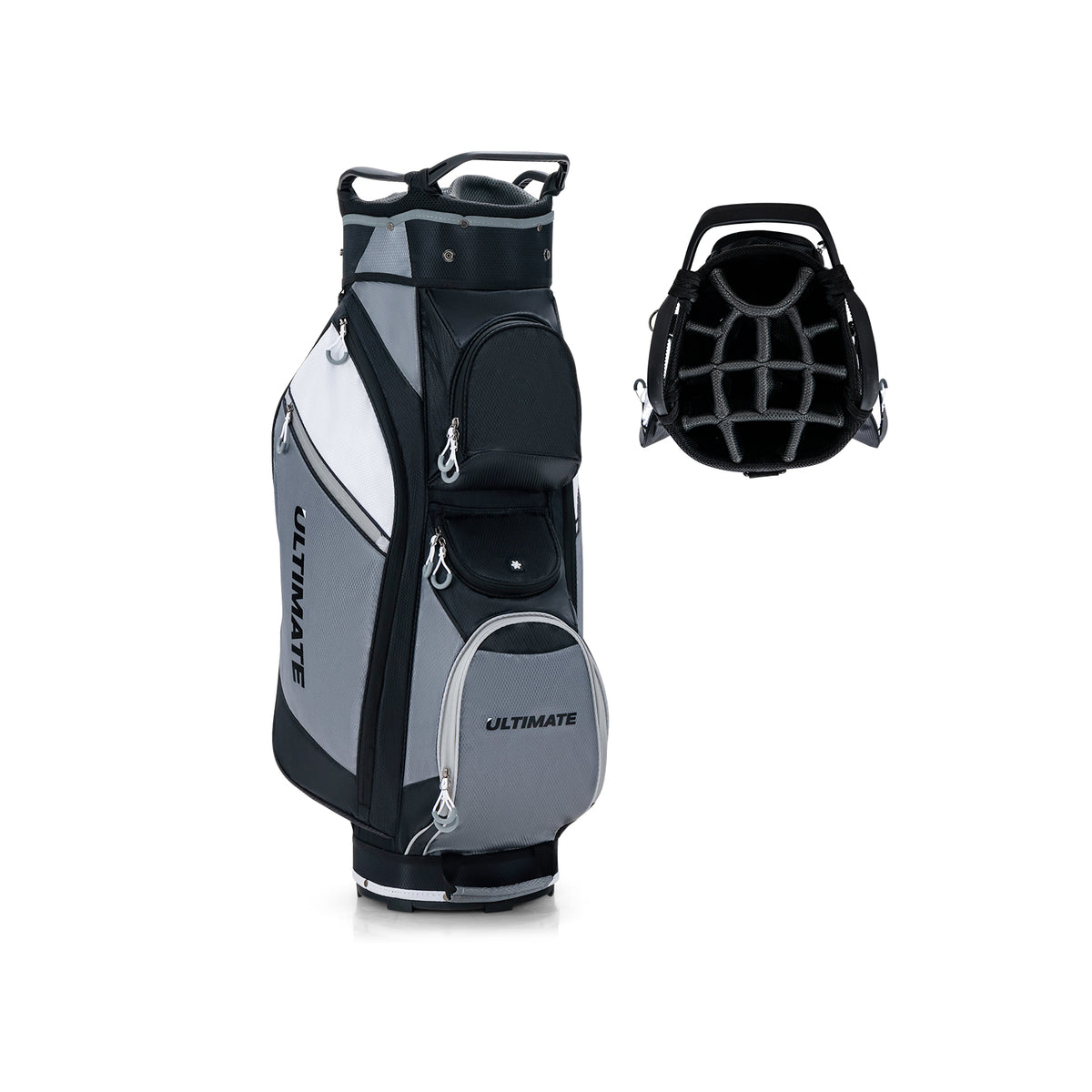 14-Way Lightweight Portable Golf Cart Bag - Accommodates Multiple Golf Clubs, Easy to Carry - Ideal for Golf Enthusiasts, Comes with Cooler Bag for Refreshments on the Course