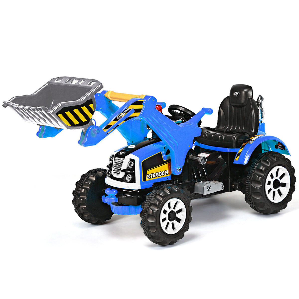 Blue Power Wheels - 12V Battery-Powered Children's Ride-On Excavator with Horn and Safety Belt - Entertainment and Safety for Little Adventurers