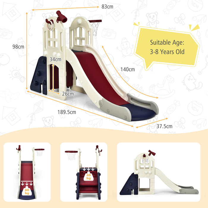 Toddler Scramble & Slide Playset, Model 6-In-1 - Blue Climbing Adventure for Kids - Ideal Solution for Toddlers' Indoor & Outdoor Physical Play Needs