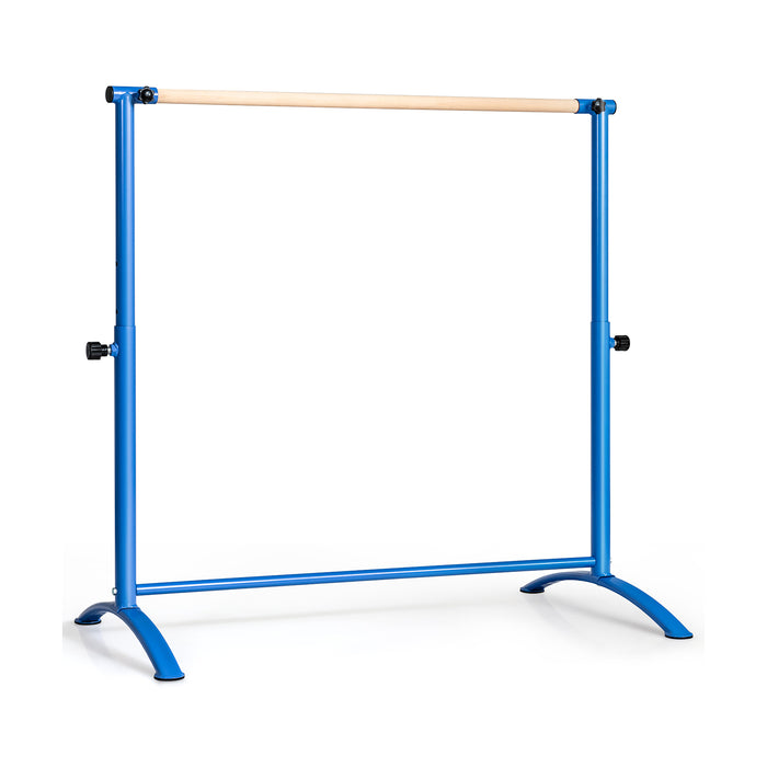 130CM Adjustable Height Ballet Barre - Freestanding with 4-Position Height Setting, Blue - Ideal for Dancers for Practicing and Improving Ballet Techniques